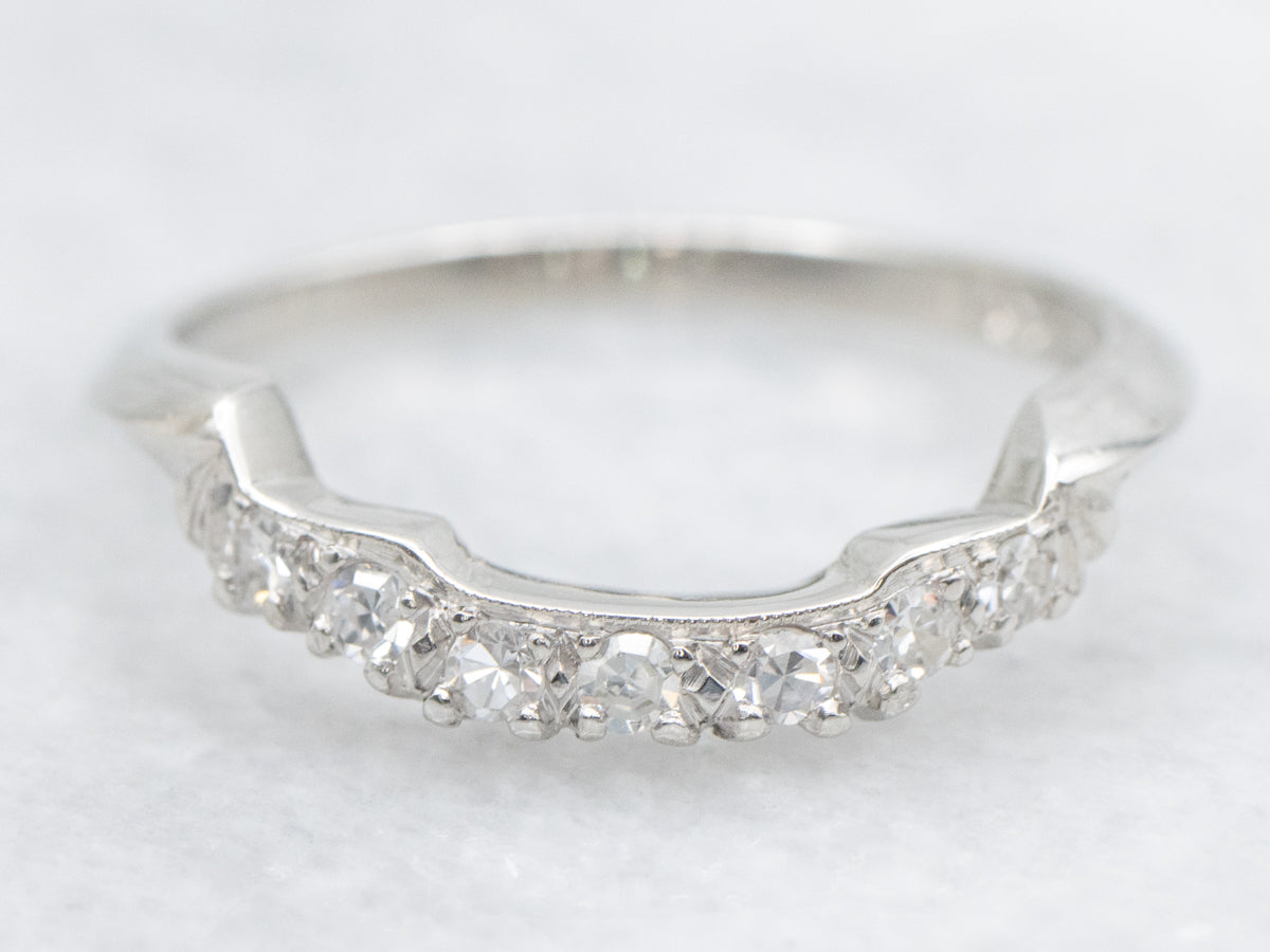 1950s Platinum Diamond Guard Band