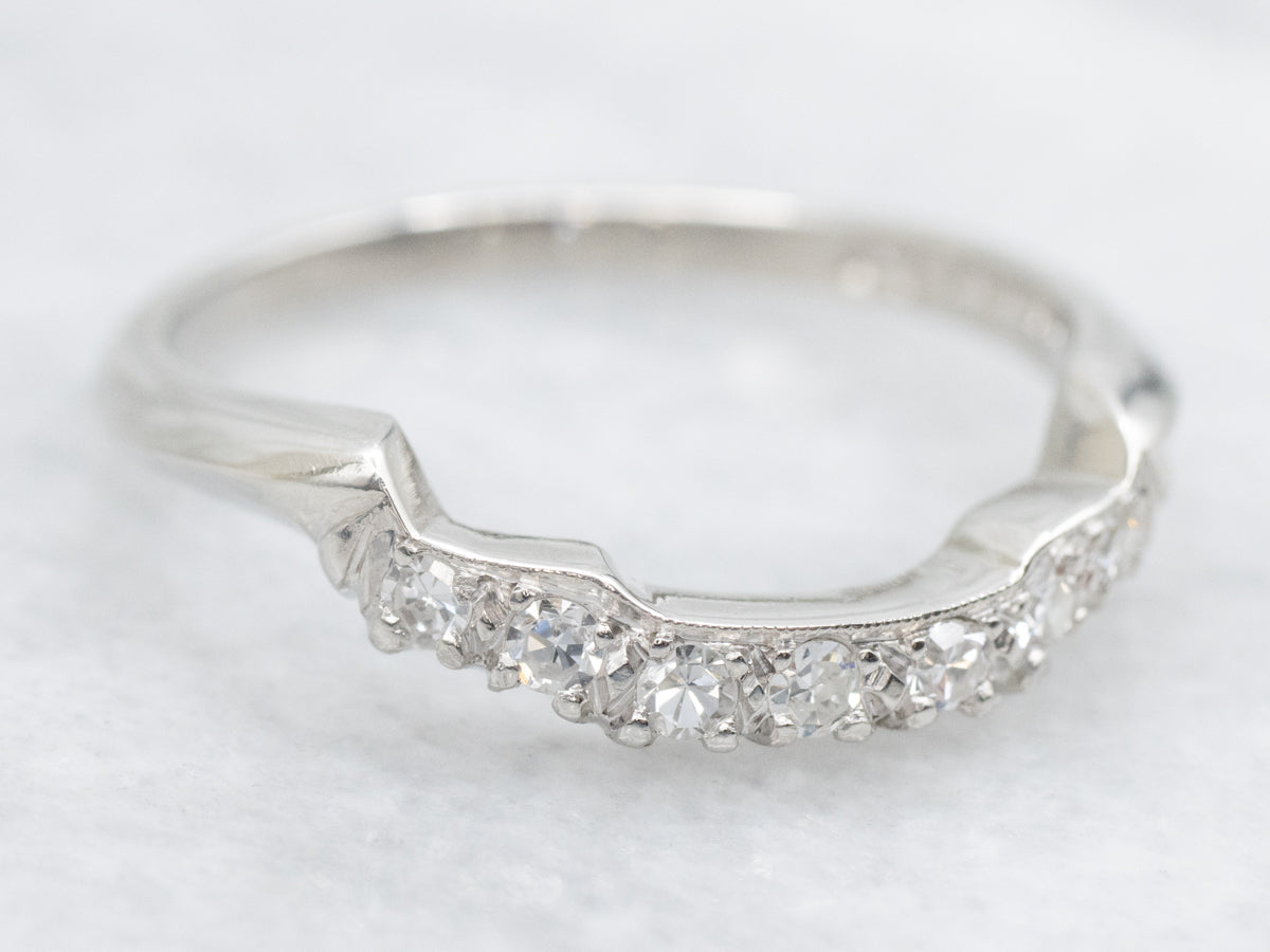 1950s Platinum Diamond Guard Band