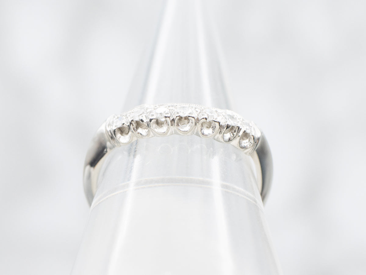 1950s Platinum Diamond Guard Band