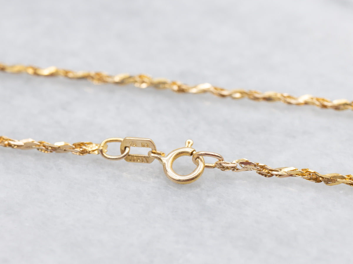 Italian Gold Crinkle Link Chain