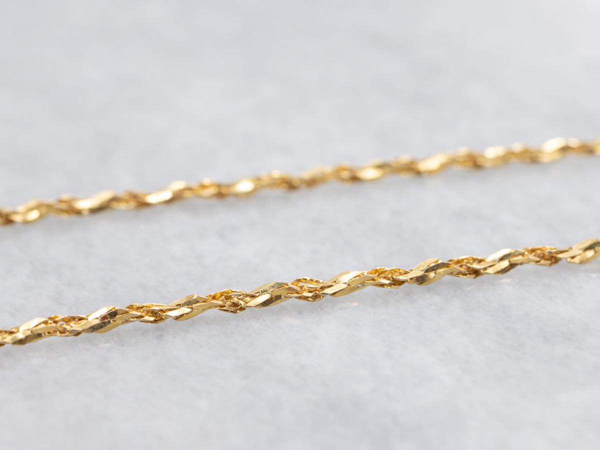 Italian Gold Crinkle Link Chain