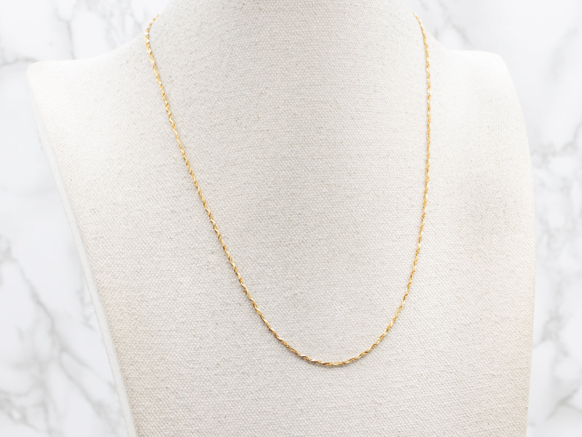 Italian Gold Crinkle Link Chain