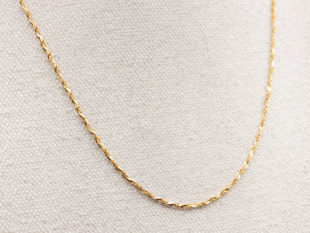 Italian Gold Crinkle Link Chain