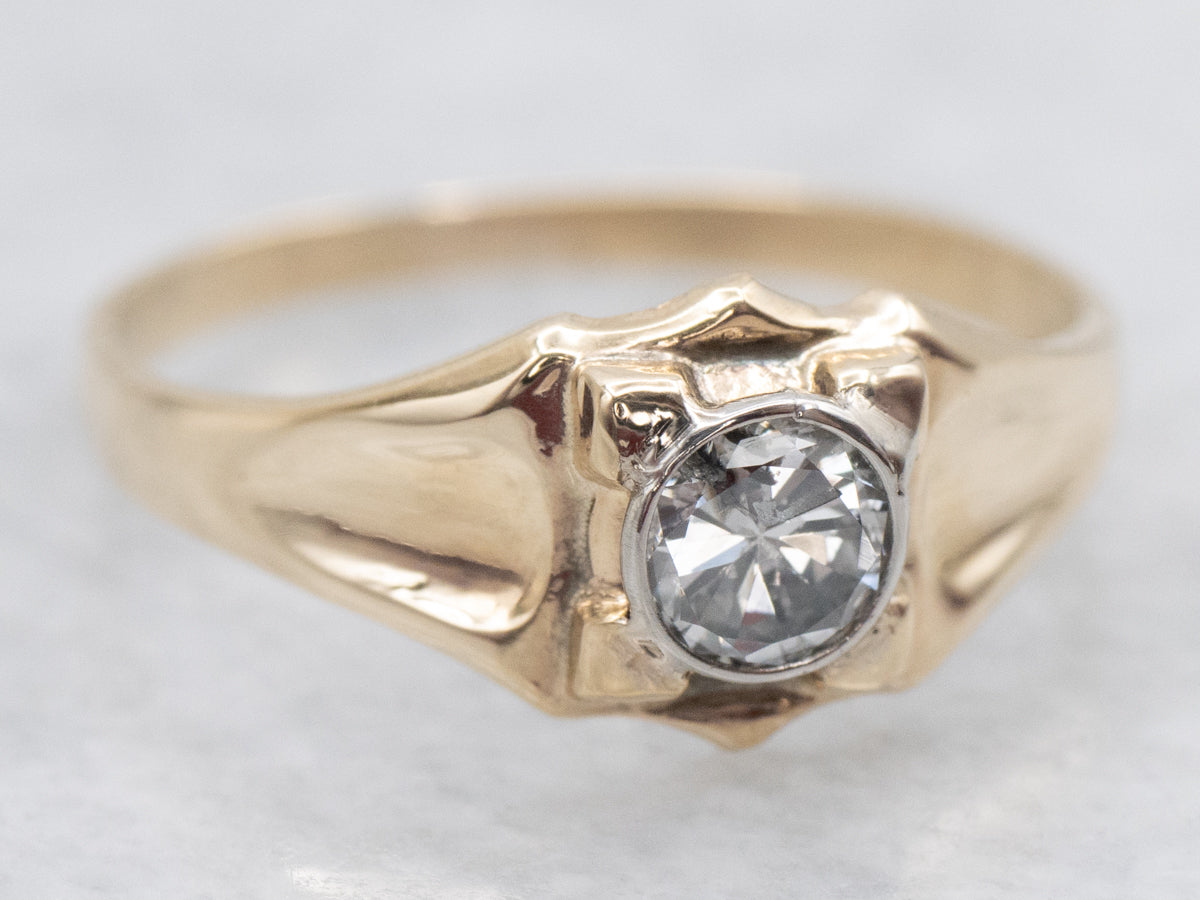 Antique Diamond Solitaire Baptism Ring