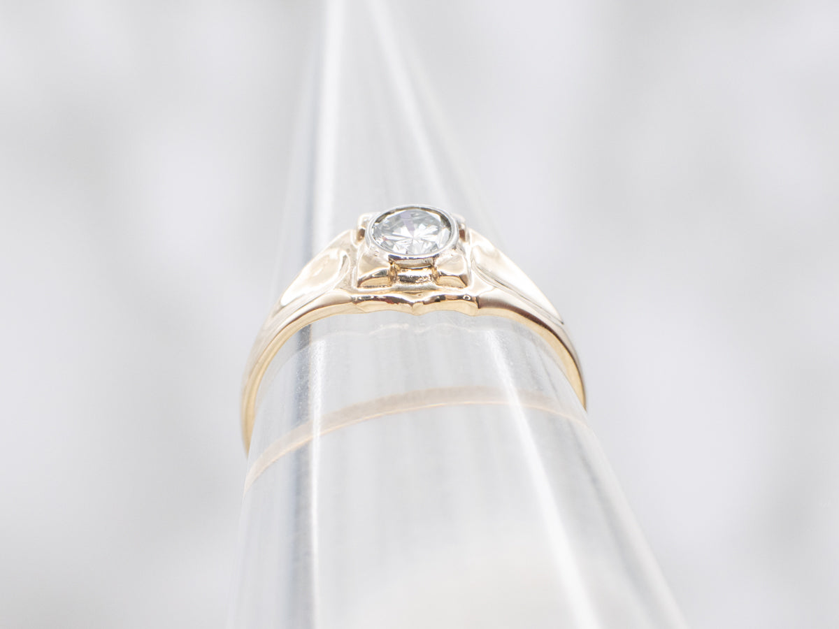 Antique Diamond Solitaire Baptism Ring