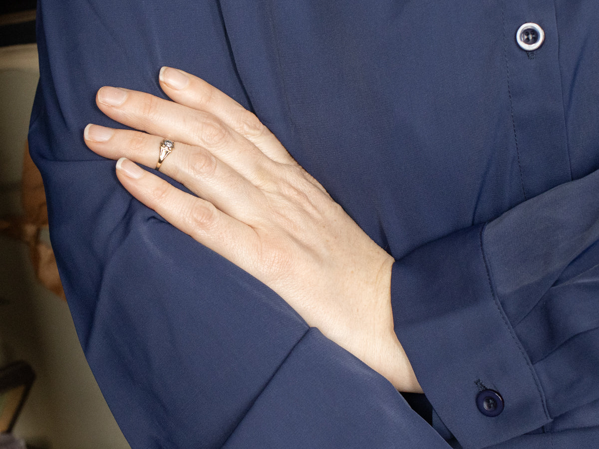 Antique Diamond Solitaire Baptism Ring