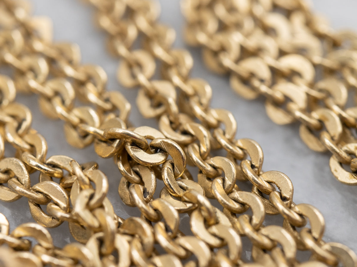 Victorian Lariat Necklace with Seed Pearl and Jet Black Enamel Slide