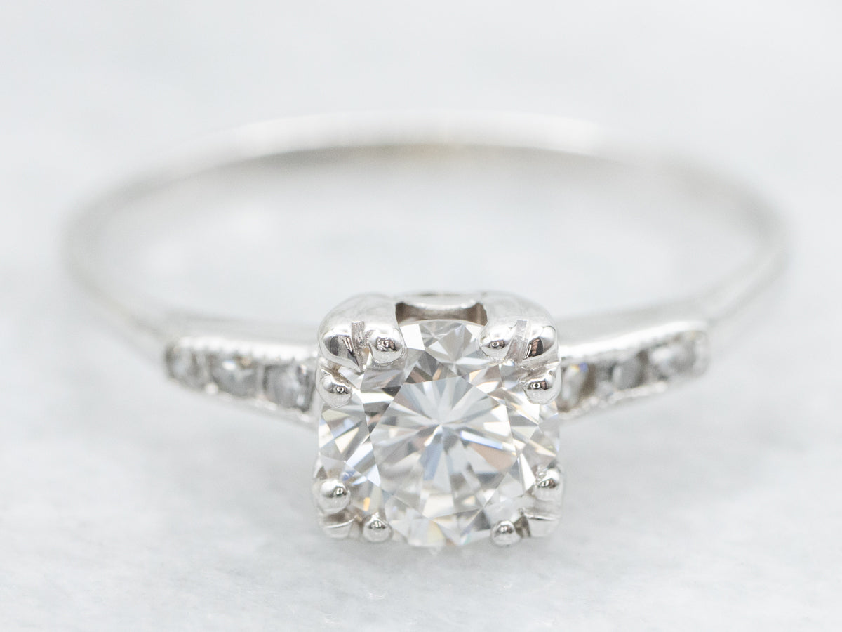 1950s Diamond Engagement Ring with Illusion Head