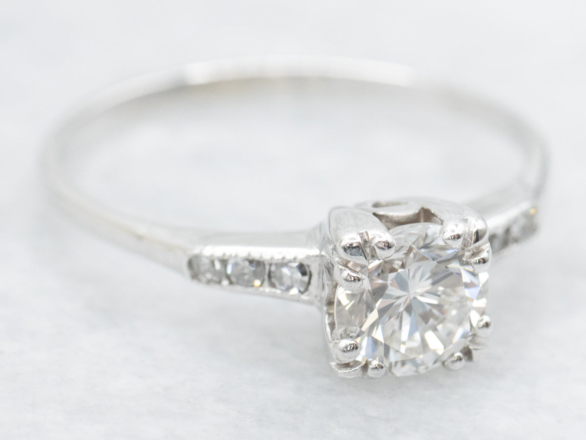 1950s Diamond Engagement Ring with Illusion Head