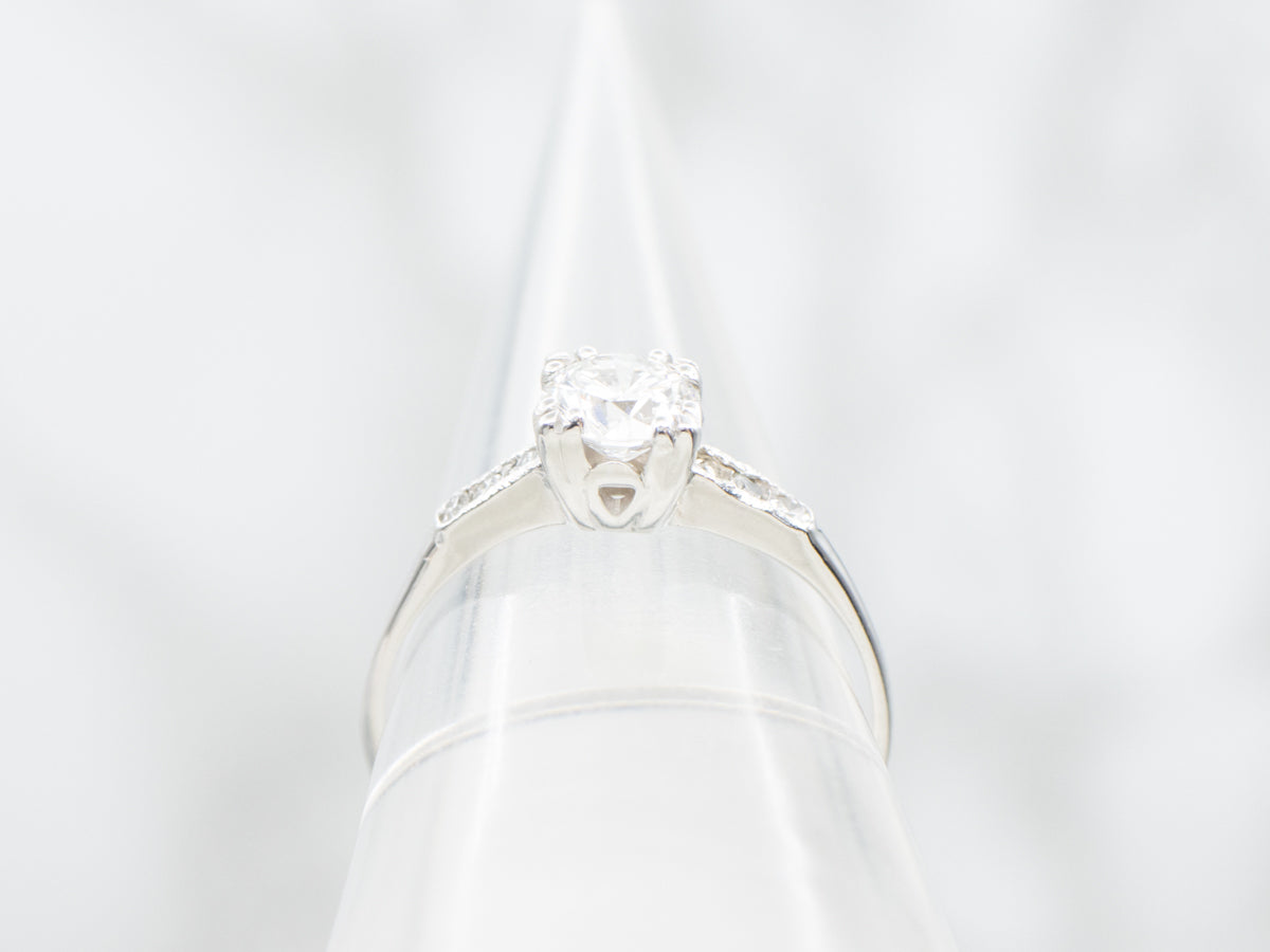 1950s Diamond Engagement Ring with Illusion Head