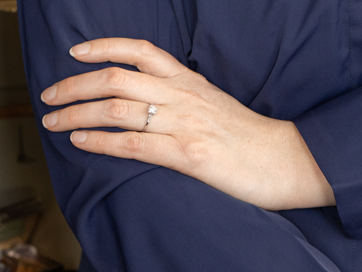 1950s Diamond Engagement Ring with Illusion Head