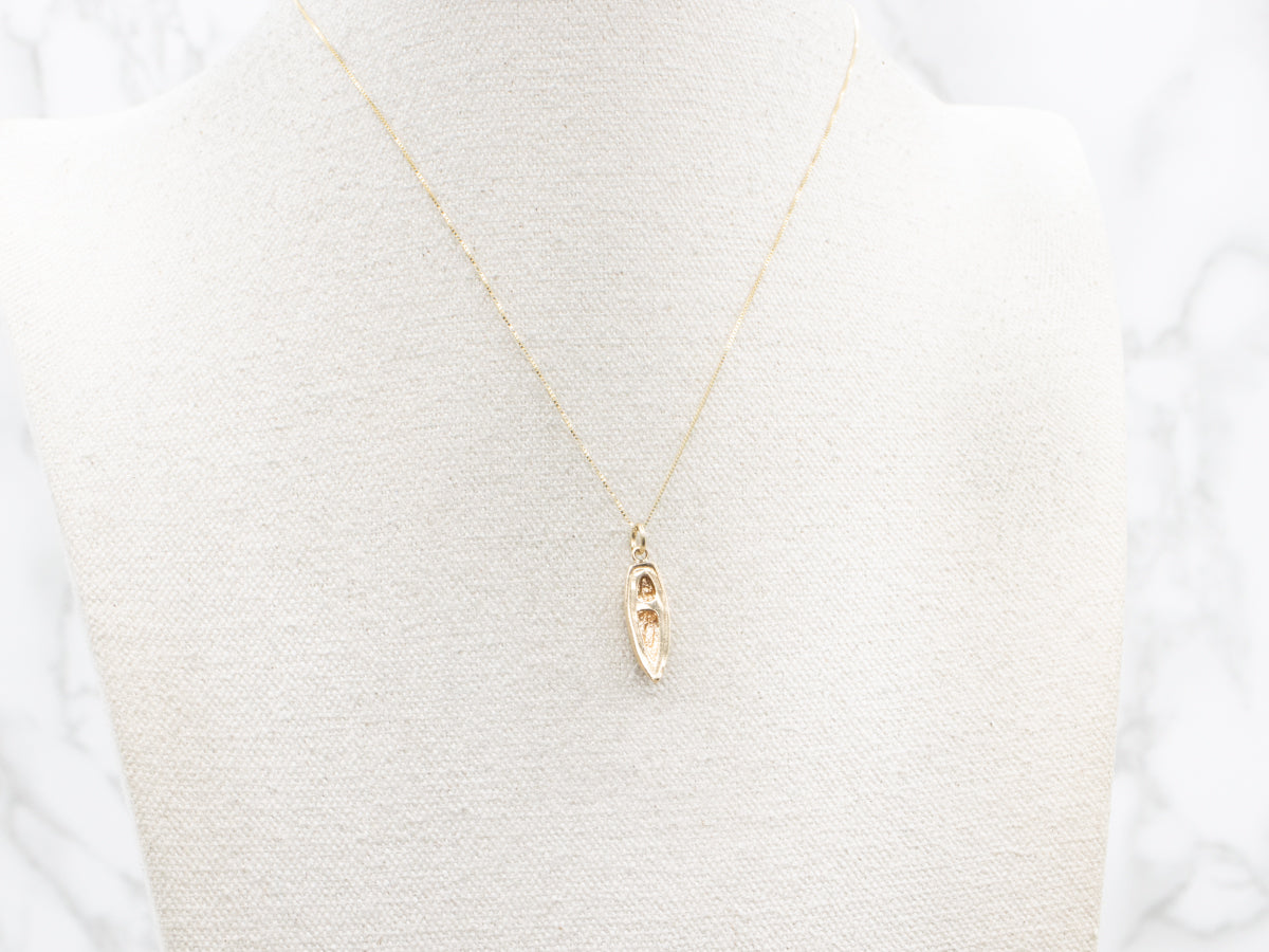 Gold Dinghy Boat Charm