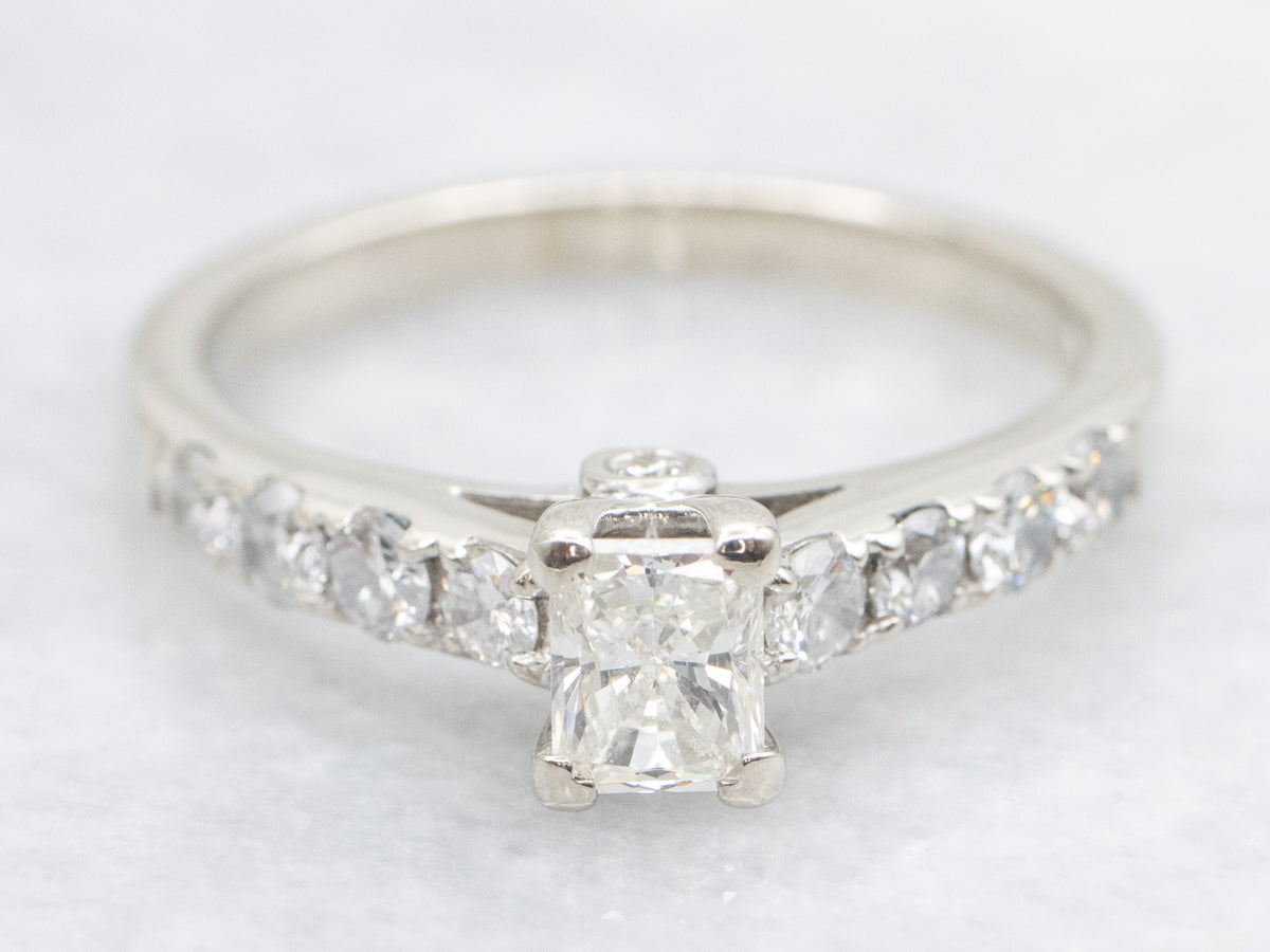 Modern Radiant Cut Diamond Engagement Ring