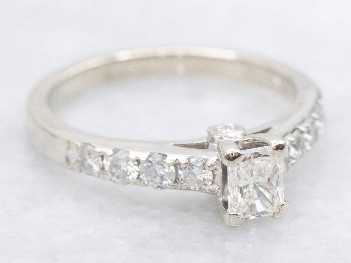 Modern Radiant Cut Diamond Engagement Ring