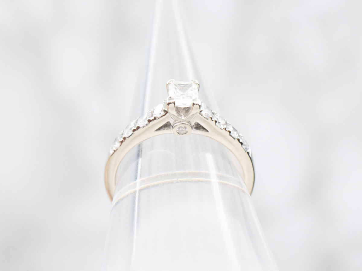 Modern Radiant Cut Diamond Engagement Ring