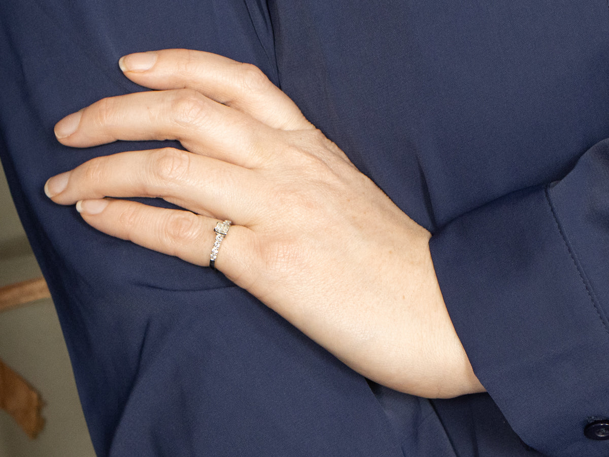 Modern Radiant Cut Diamond Engagement Ring