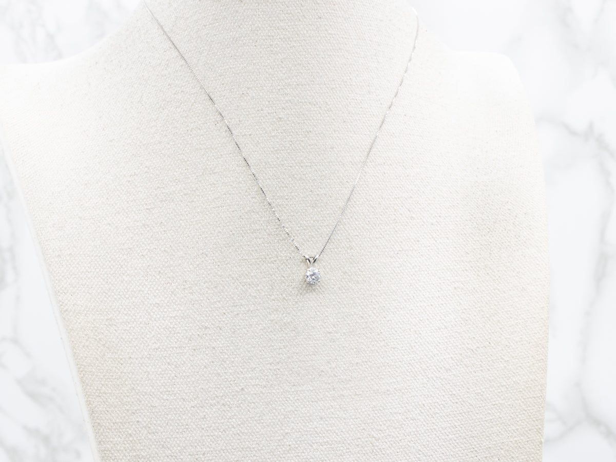 Round Brilliant Diamond Solitaire Pendant