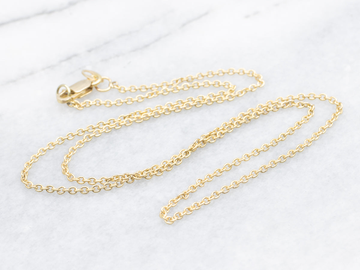 18-Karat Yellow Gold Rolo-Link Chain
