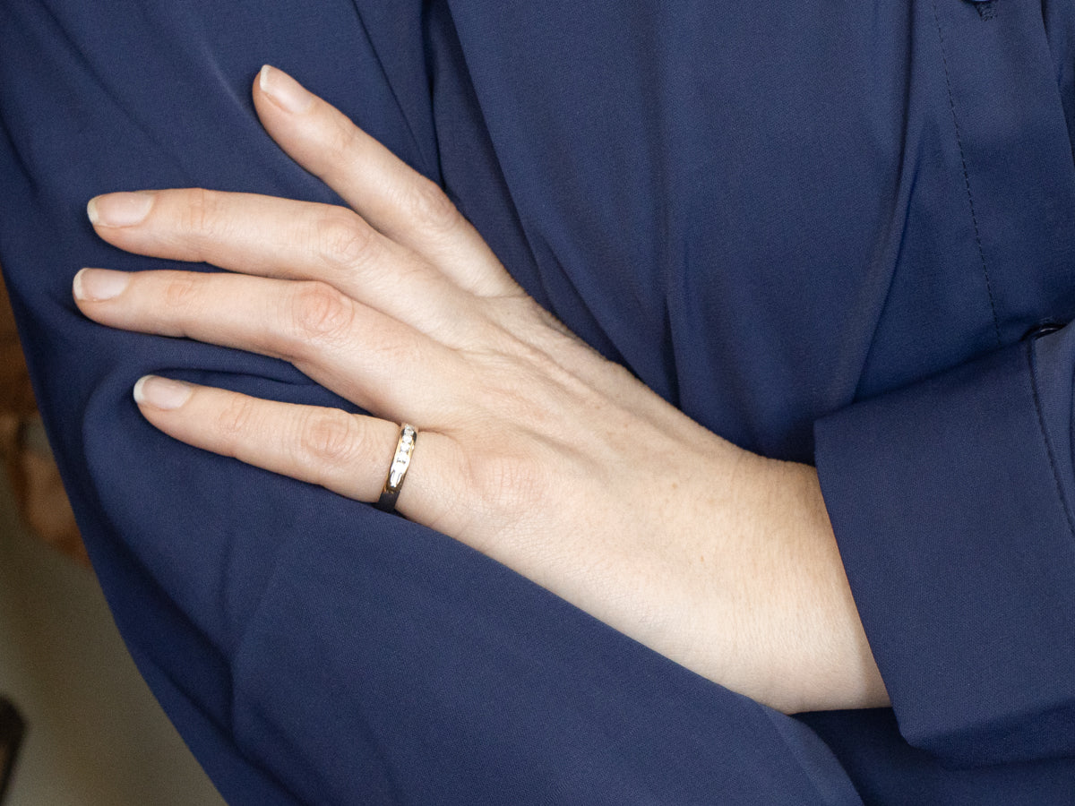 Channel Set White Gold Diamond Band