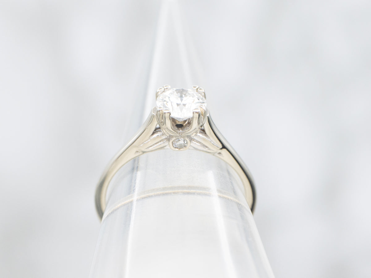 Modern White Gold Diamond Engagement Ring