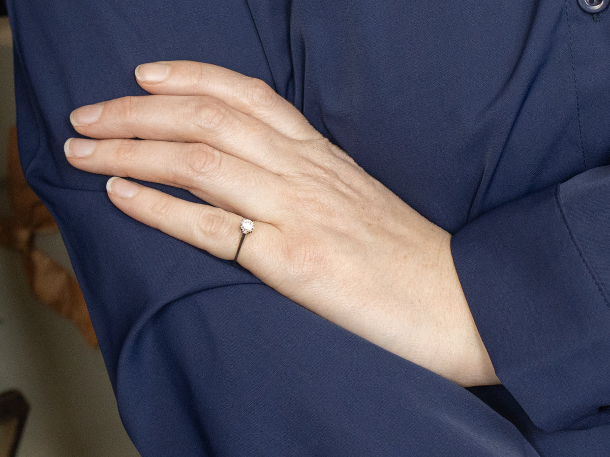 Modern White Gold Diamond Engagement Ring