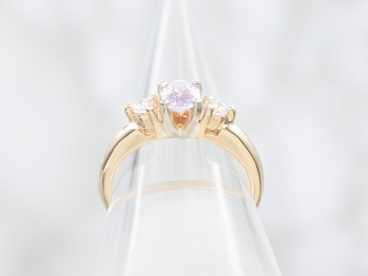 Dreamy Pink Sapphire and Diamond Ring