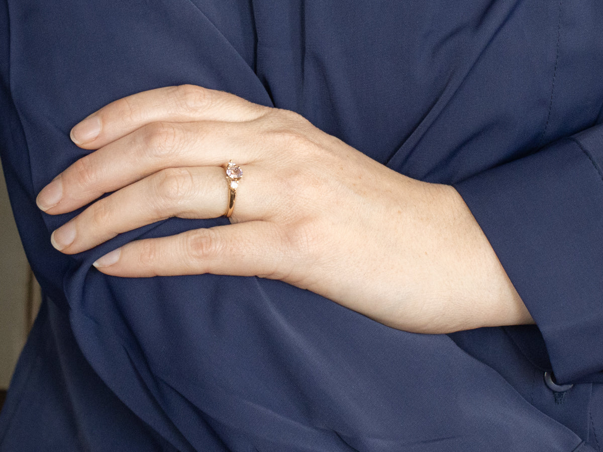 Dreamy Pink Sapphire and Diamond Ring