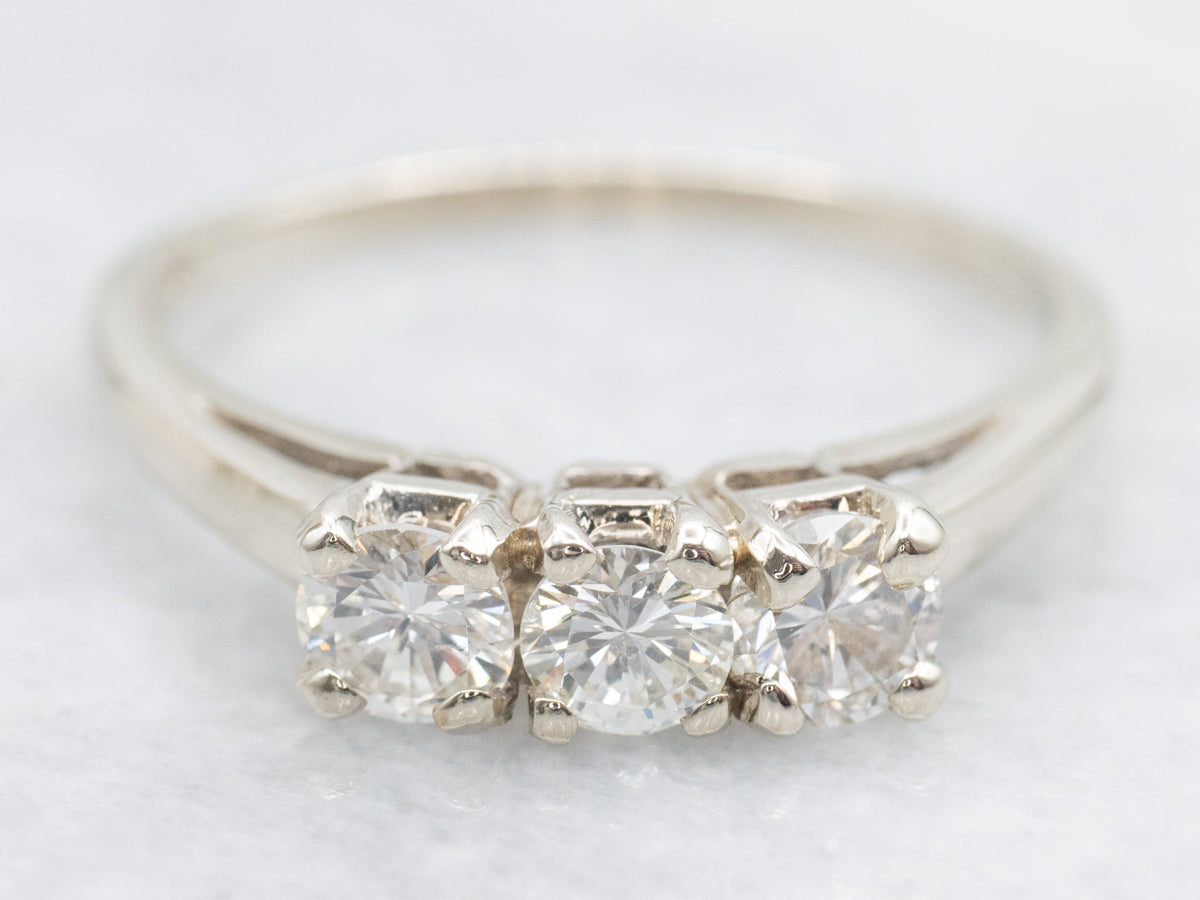 Past Present and Future Diamond Engagement Ring