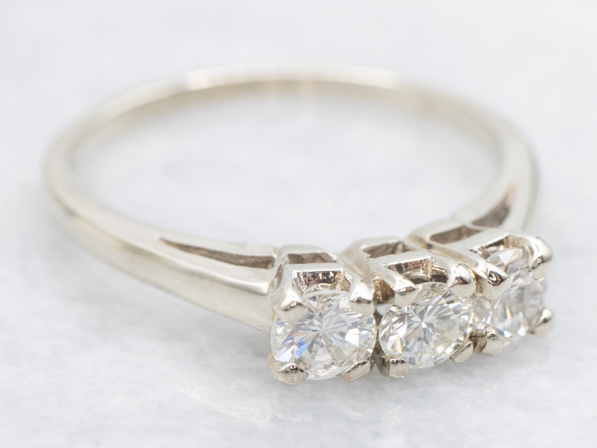 Past Present and Future Diamond Engagement Ring