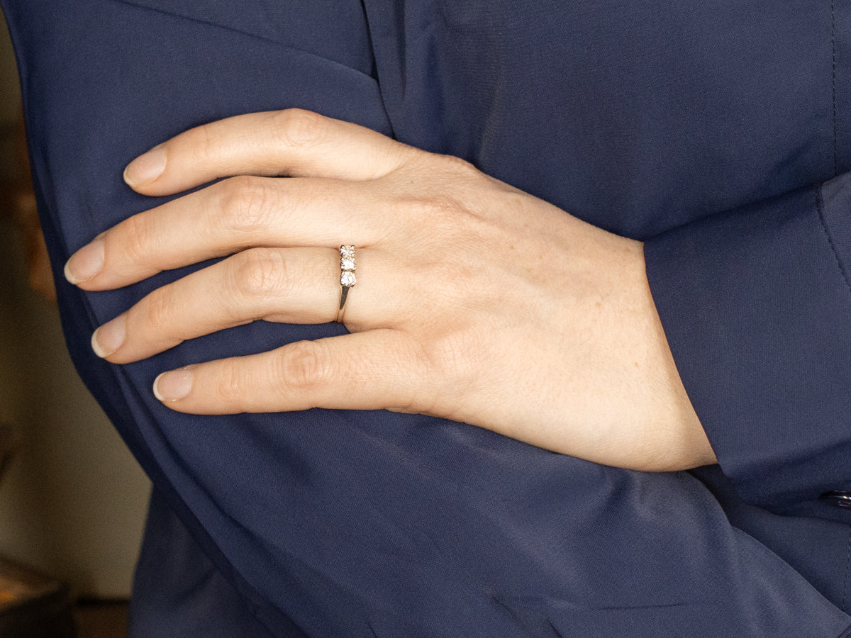 Past Present and Future Diamond Engagement Ring