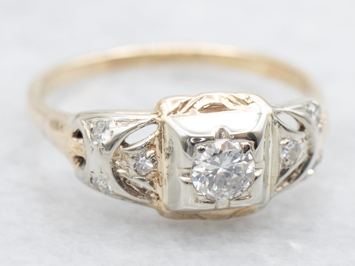 Retro 1940s Diamond Engagement Ring