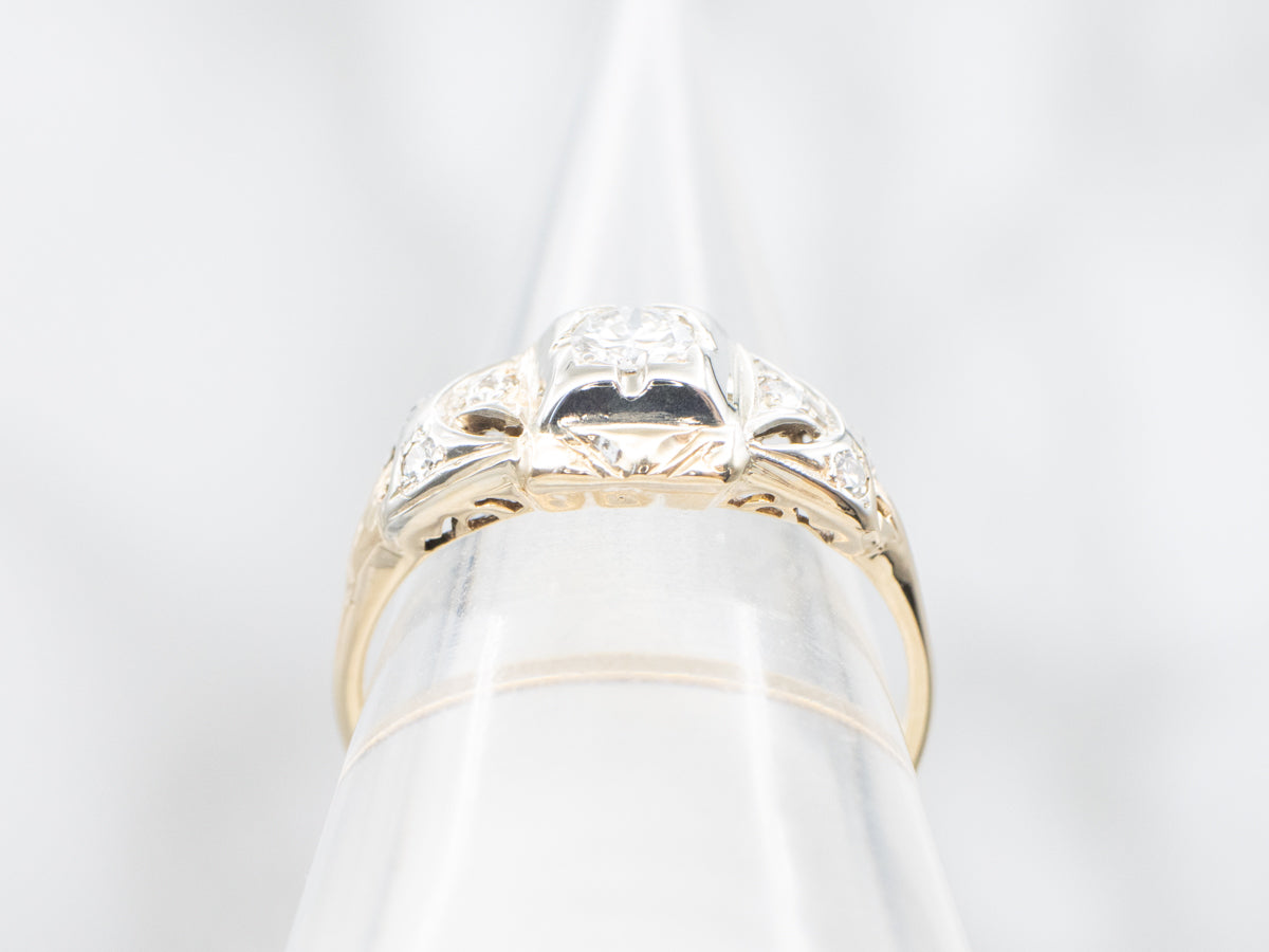 Retro 1940s Diamond Engagement Ring