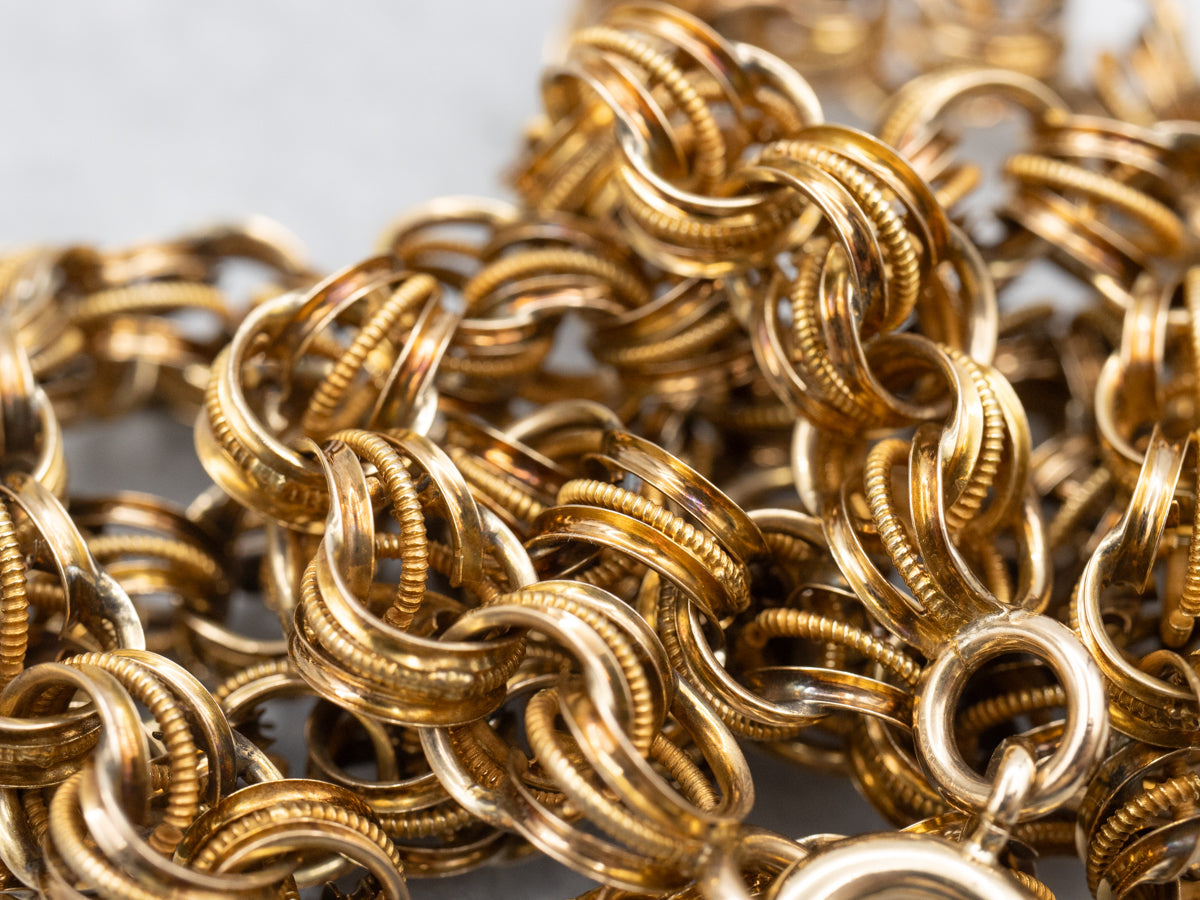 Victorian Gold Round Rolo Link Chain