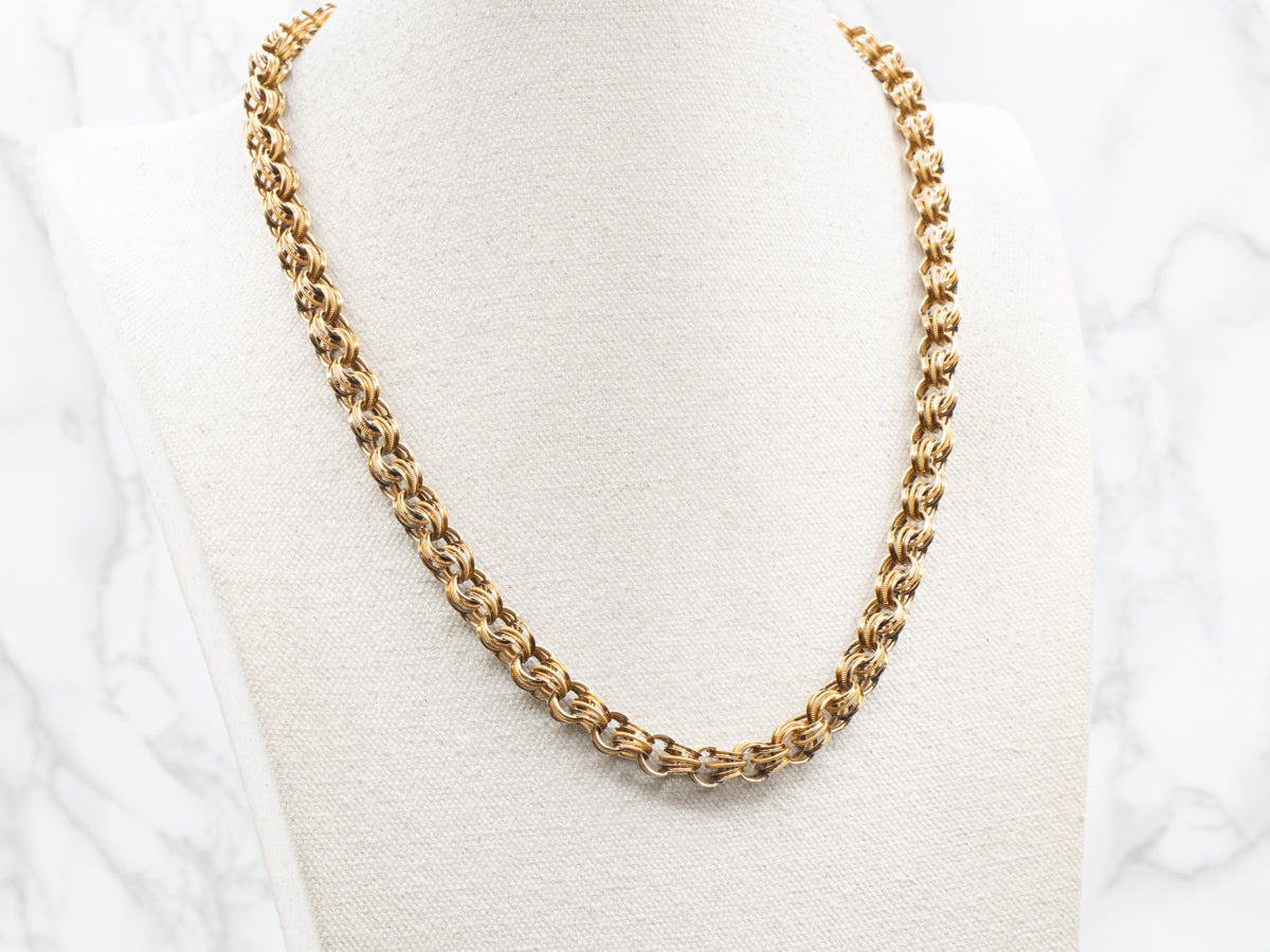 Victorian Gold Round Rolo Link Chain - Market Square Jewelers