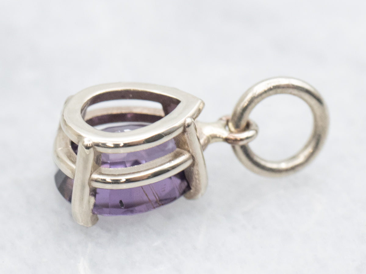 Pretty Purple Spinel Solitaire Pendant