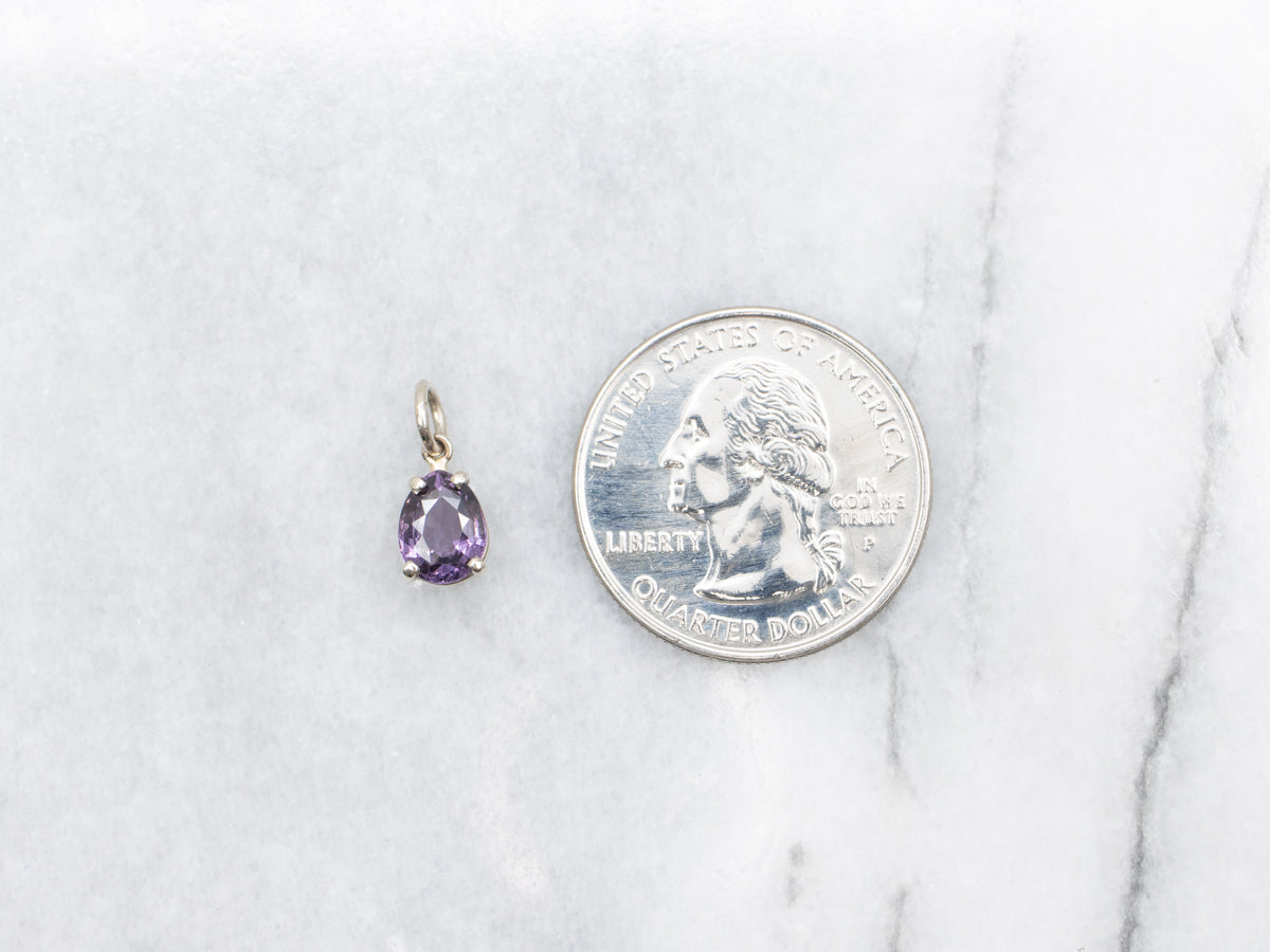 Pretty Purple Spinel Solitaire Pendant