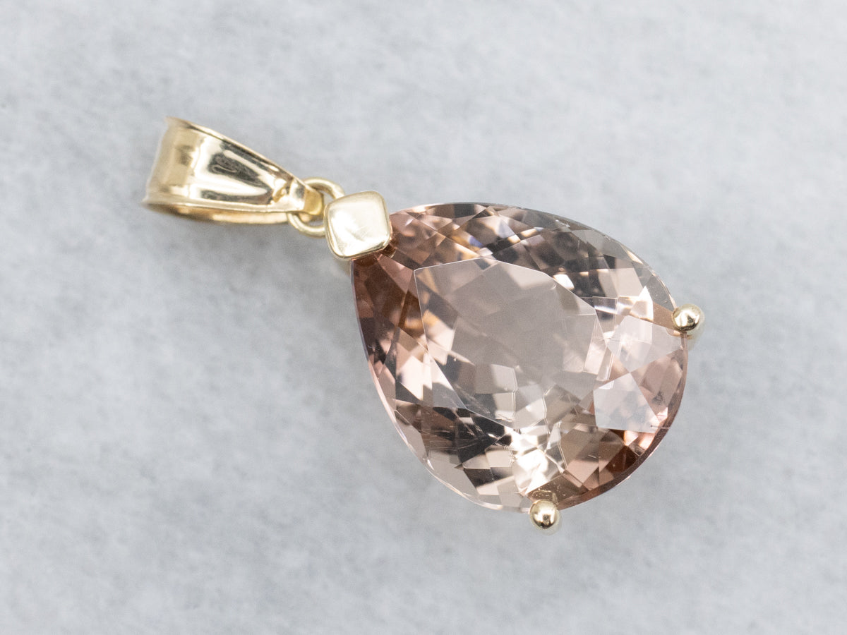 Stunning Bi-Color Tourmaline Teardrop Pendant