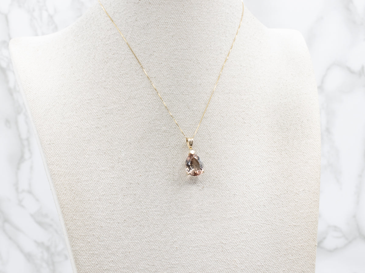 Stunning Bi-Color Tourmaline Teardrop Pendant