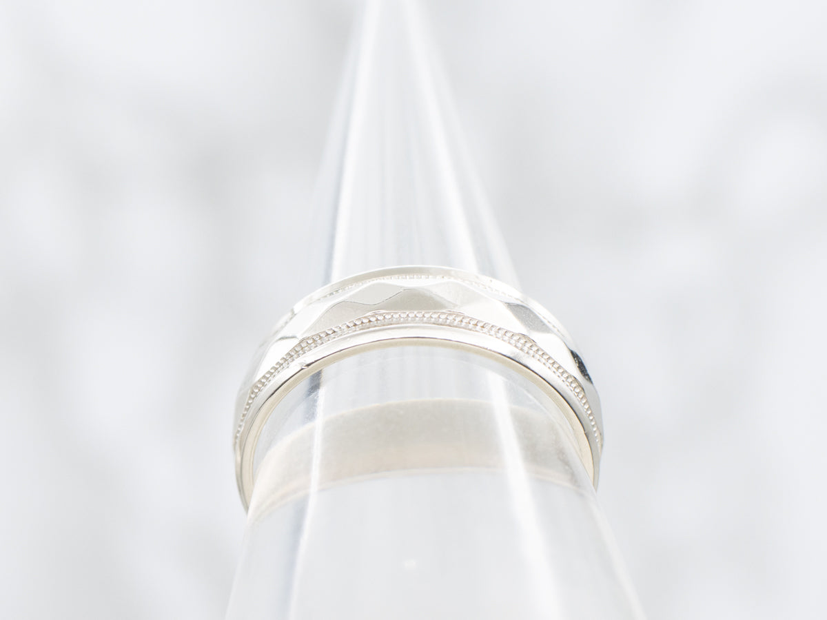 Vintage Faceted Gold Band