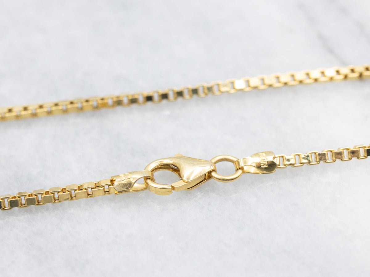 Italian 18-Karat Yellow Gold Box Chain