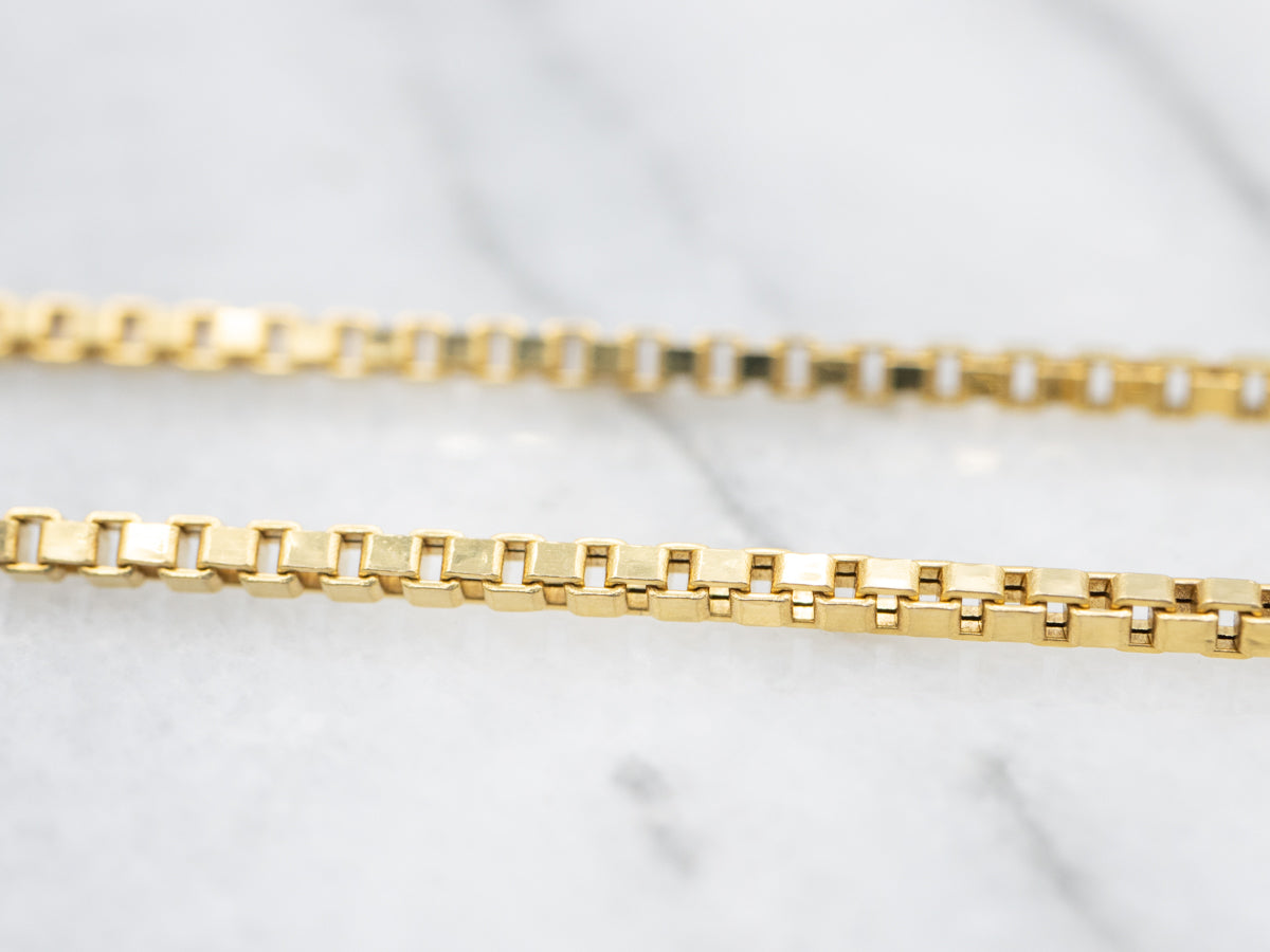 Italian 18-Karat Yellow Gold Box Chain