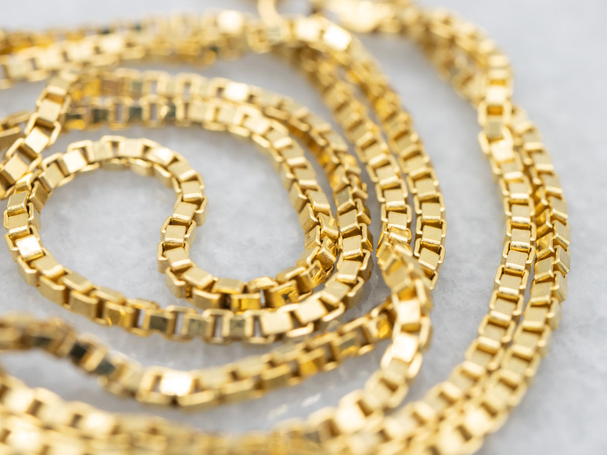 Italian 18-Karat Yellow Gold Box Chain