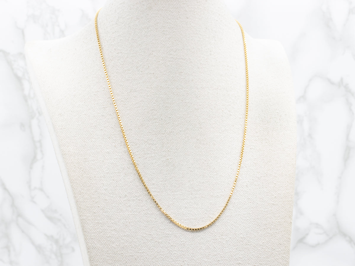 Italian 18-Karat Yellow Gold Box Chain