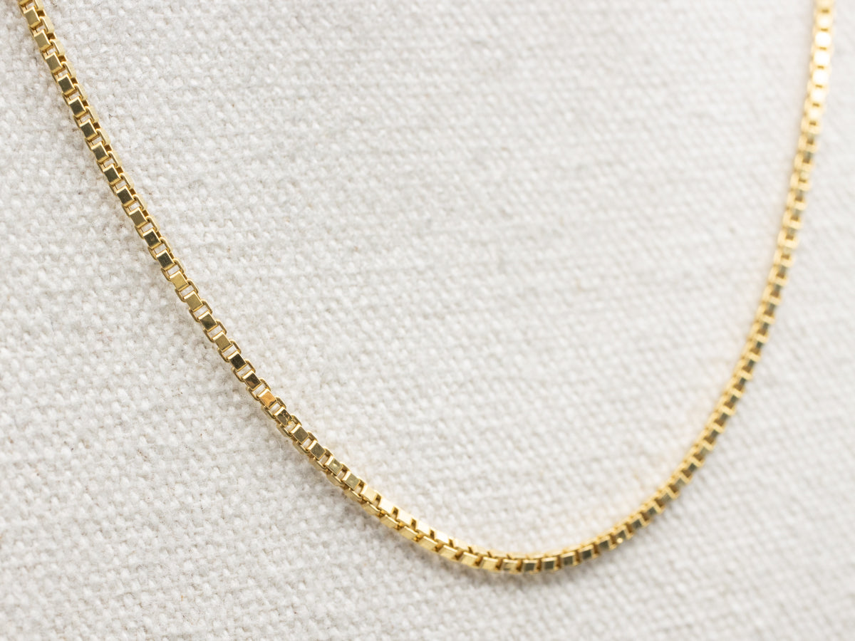 Italian 18-Karat Yellow Gold Box Chain