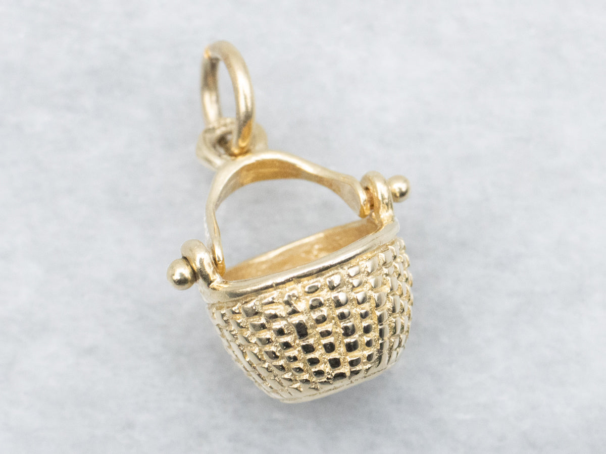 Gold Nantucket Basket Charm