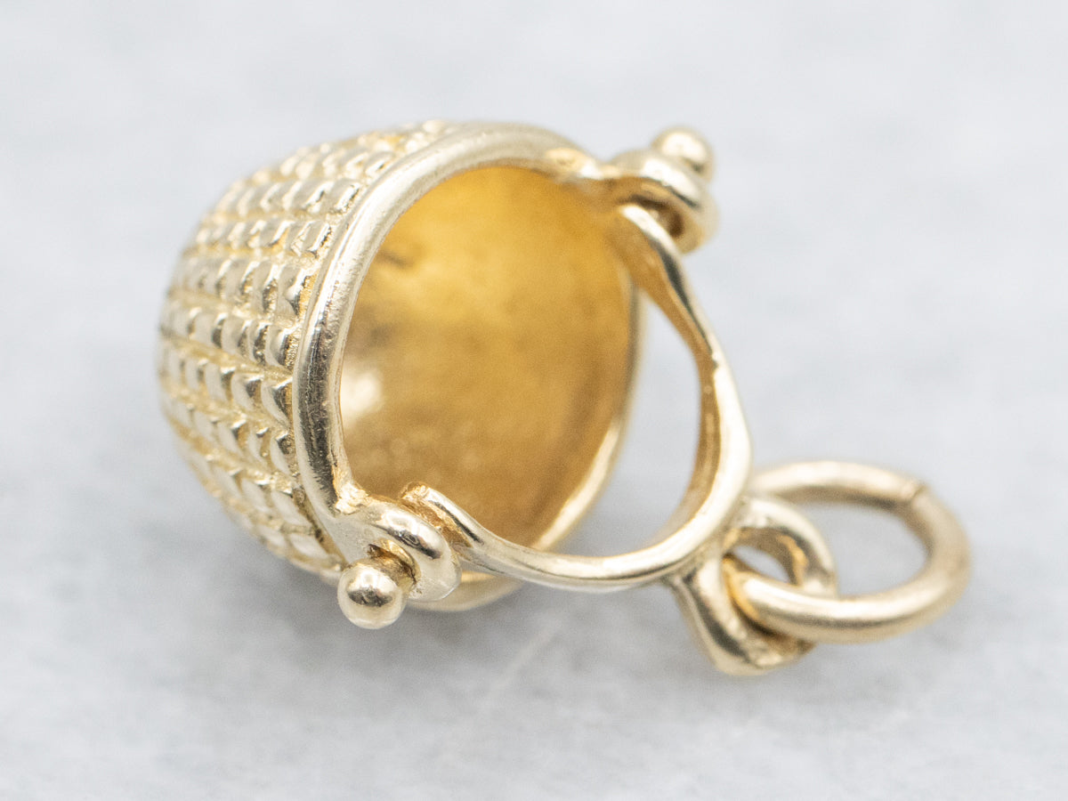 Gold Nantucket Basket Charm