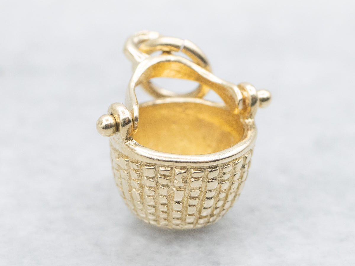 Gold Nantucket Basket Charm