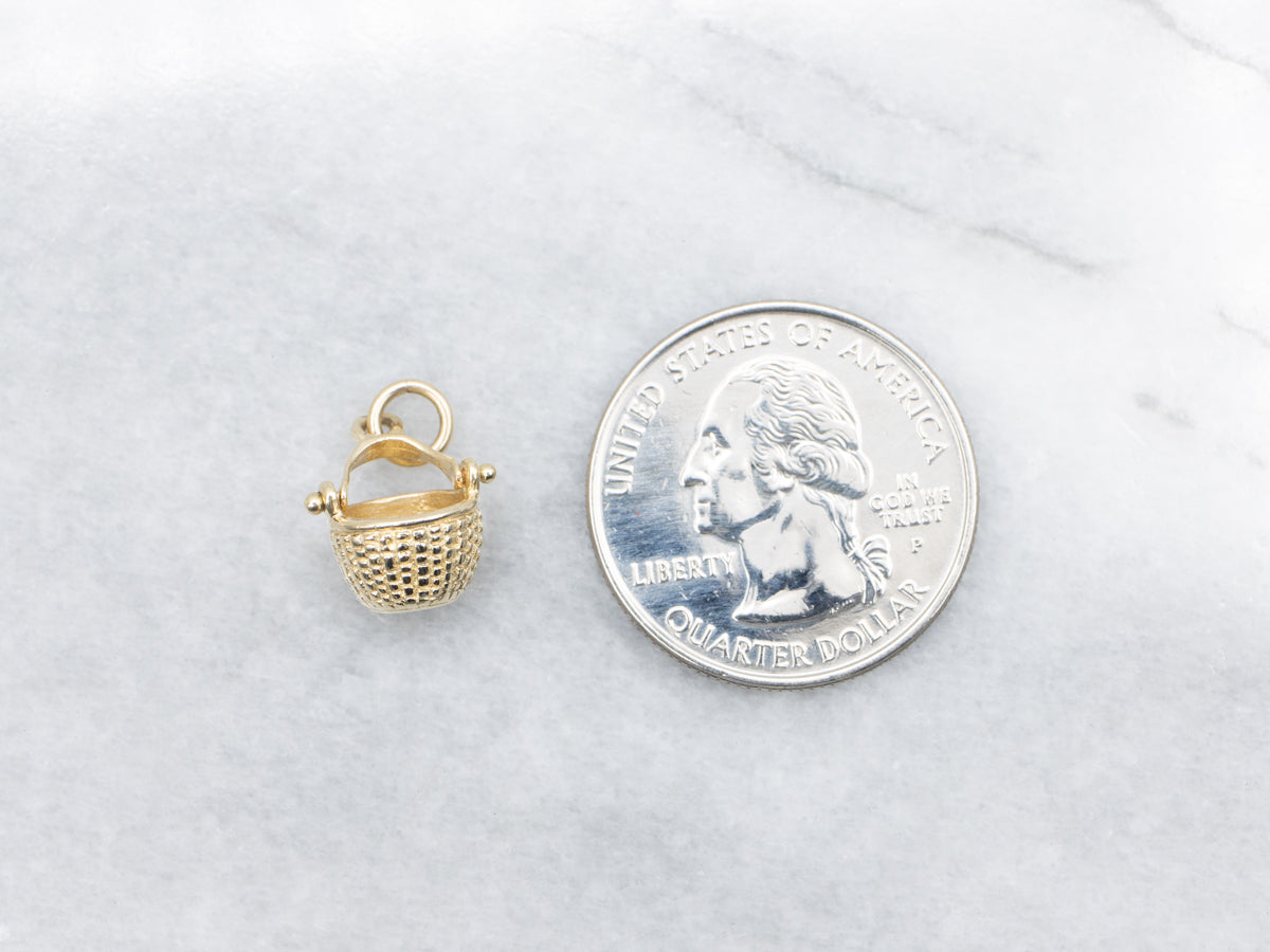 Gold Nantucket Basket Charm