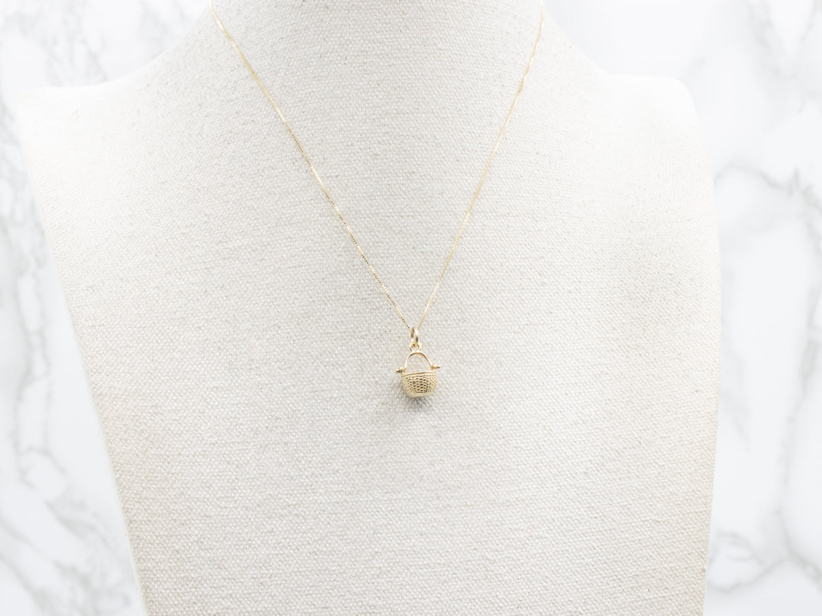 Gold Nantucket Basket Charm