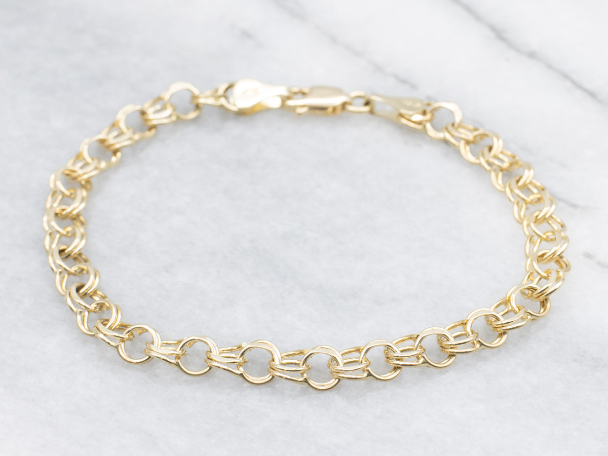 Gold Double Link Bracelet